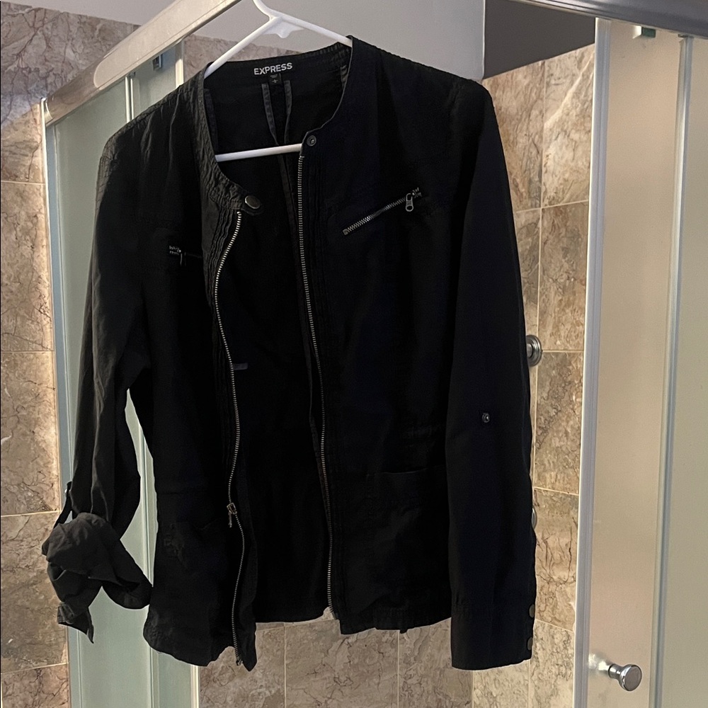 Express Women's Utility Jacket in Black